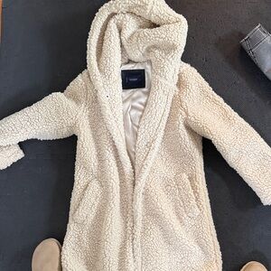 Cozy Cream Sherpa Hooded Coat